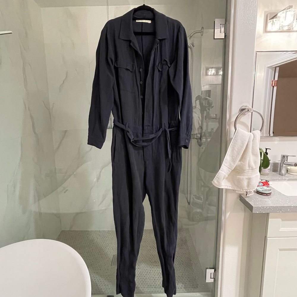 Shades of Grey by Micah Cohen Navy Blue Mens Jumpsuit Size S